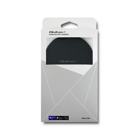 Qoltec Bezprzewodowa ładowarka indukcyjna RING | Qualcomm QuickCharge 3.0 10W | Czarny Qoltec Bezprzewodowa ładowarka indukcyjna RING | Qualcomm QuickCharge 3.0 10W | Czarny