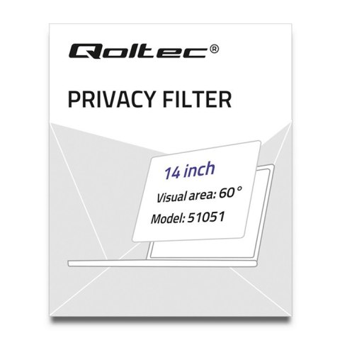 Qoltec Filtr prywatyzujący RODO 14" | 16:9 Qoltec Filtr prywatyzujący RODO 14" | 16:9