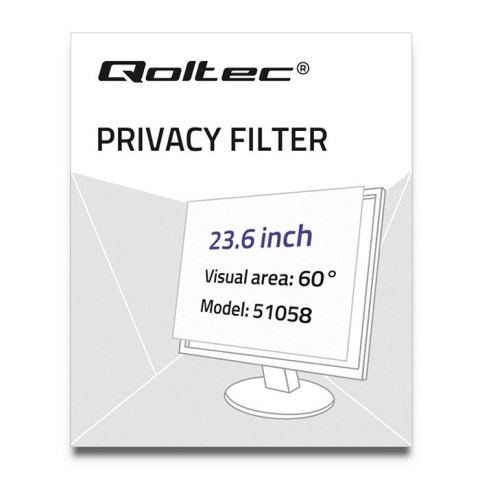 Qoltec Filtr prywatyzujący RODO 23.6" | 16:9 Qoltec Filtr prywatyzujący RODO 23.6" | 16:9