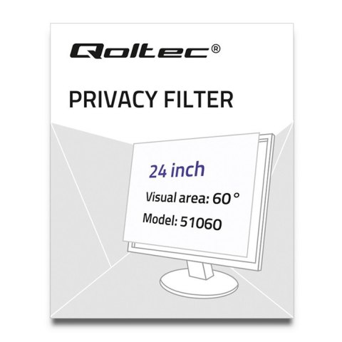 Qoltec Filtr prywatyzujący RODO 24" | 16:9 Qoltec Filtr prywatyzujący RODO 24" | 16:9