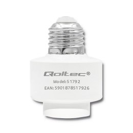 Qoltec Gniazdo żarówki E27 Wi-Fi SMART | Białe