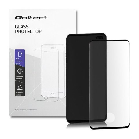 Qoltec Hartowane szkło ochronne PREMIUM do Samsung S10+ | 6D | Czarne | Pełne Qoltec Hartowane szkło ochronne PREMIUM do Samsung S10+ | 6D | Czarne | Pełne