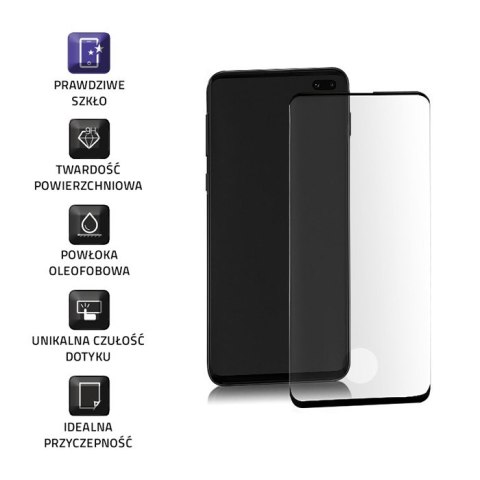 Qoltec Hartowane szkło ochronne PREMIUM do Samsung S10+ | 6D | Czarne | Pełne Qoltec Hartowane szkło ochronne PREMIUM do Samsung S10+ | 6D | Czarne | Pełne