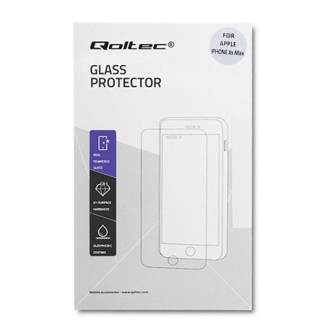 Qoltec Hartowane szkło ochronne PREMIUM do iPhone Xs Max | PEŁNE | 6D | CZARNE Qoltec Hartowane szkło ochronne PREMIUM do iPhone Xs Max | PEŁNE | 6D | CZARNE