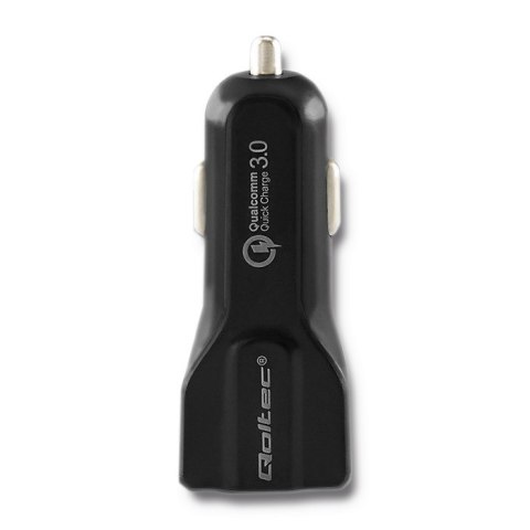 Qoltec Inteligentna Ładowarka samochodowa 12-24V | 18W | 5V | 3A | USB Quick Charge 3.0 Qoltec Inteligentna Ładowarka samochodowa 12-24V | 18W | 5V | 3A | USB Quick Charge 3.0