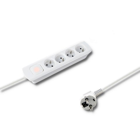 Qoltec Listwa zasilająca | 4 gniazda | 1.4m Qoltec Listwa zasilająca | 4 gniazda | 1.4m