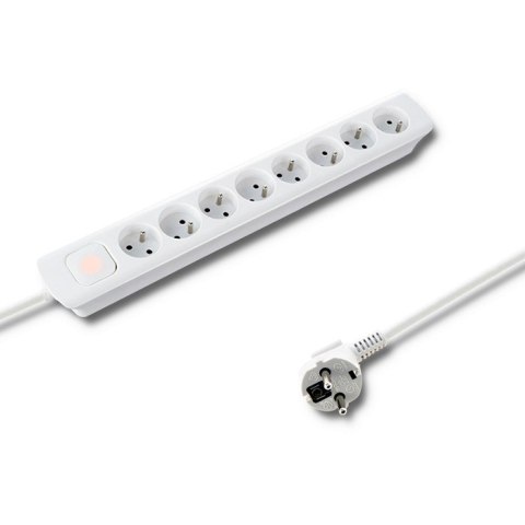 Qoltec Listwa zasilająca | 8 gniazd | 1.4m Qoltec Listwa zasilająca | 8 gniazd | 1.4m