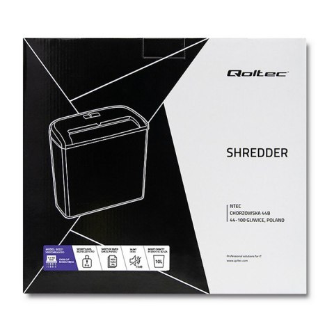 Qoltec Niszczarka RODO | Cross cut | 10L Qoltec Niszczarka RODO | Cross cut | 10L