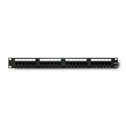 Qoltec Patch panel RACK | 24 porty | kat.6 UTP | Czarny Qoltec Patch panel RACK | 24 porty | kat.6 UTP | Czarny