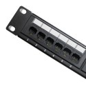 Qoltec Patch panel RACK | 24 porty | kat.6 UTP | Czarny Qoltec Patch panel RACK | 24 porty | kat.6 UTP | Czarny