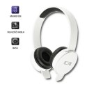Qoltec Słuchawki nauszne z mikrofonem | Białe Qoltec Słuchawki nauszne z mikrofonem | Białe