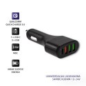 Qoltec Uniwersalna Ładowarka samochodowa 12-24V | 51W | 5A | 1 x USB typ C + USB QC 3.0 | 2 x USB Smart