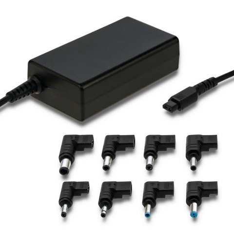 Qoltec Uniwersalny zasilacz sieciowy 65W | 8 wtyczek | +kabel zasilający Qoltec Uniwersalny zasilacz sieciowy 65W | 8 wtyczek | +kabel zasilający