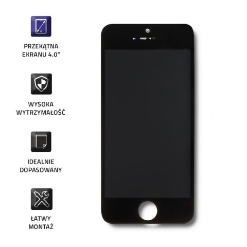 Qoltec Wyświetlacz dotykowy LCD do iPhone 5C | ramka czarna Qoltec Wyświetlacz dotykowy LCD do iPhone 5C | ramka czarna