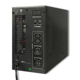 Qoltec Zasilacz awaryjny UPS | On-line | Pure Sine Wave | 3kVA | 2.4kW | LCD | USB