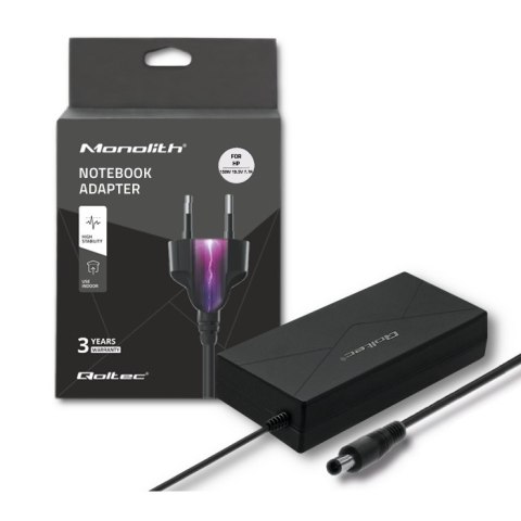 Qoltec Zasilacz do HP 150W | 19.5V | 7.7A | 7.4*5.0+pin | +kabel zasilający Qoltec Zasilacz do HP 150W | 19.5V | 7.7A | 7.4*5.0+pin | +kabel zasilający