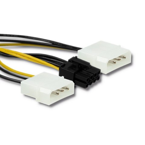 Qoltec Adapter 2x MOLEX żeński/PCI-E 8pin męski |15cm Qoltec Adapter 2x MOLEX żeński/PCI-E 8pin męski |15cm