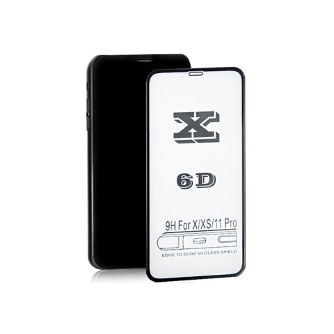 Qoltec Hartowane szkło ochronne PREMIUM do Apple iPhone 11 Pro | 6D | Czarne | Pełne Qoltec Hartowane szkło ochronne PREMIUM do Apple iPhone 11 Pro | 6D | Czarne | Pełne