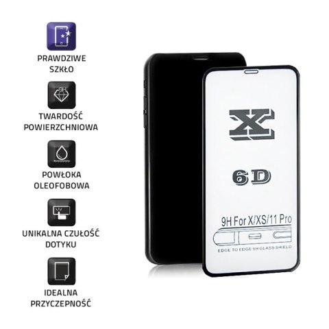 Qoltec Hartowane szkło ochronne PREMIUM do Apple iPhone 11 Pro | 6D | Czarne | Pełne Qoltec Hartowane szkło ochronne PREMIUM do Apple iPhone 11 Pro | 6D | Czarne | Pełne