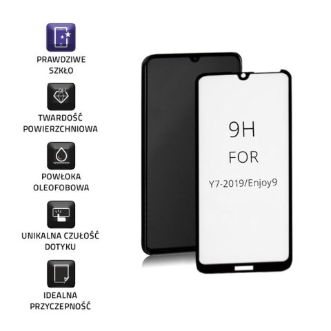 Qoltec Hartowane szkło ochronne PREMIUM do Huawei Y7/Y7 Pro | 6D | PEŁNE | CZARNE Qoltec Hartowane szkło ochronne PREMIUM do Huawei Y7/Y7 Pro | 6D | PEŁNE | CZARNE
