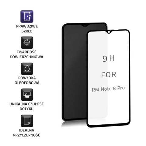 Qoltec Hartowane szkło ochronne PREMIUM do Xiaomi Redmi Note 8 Pro | 6D | Czarne | Pełne Qoltec Hartowane szkło ochronne PREMIUM do Xiaomi Redmi Note 8 Pro | 6D | Czarne | Pełne