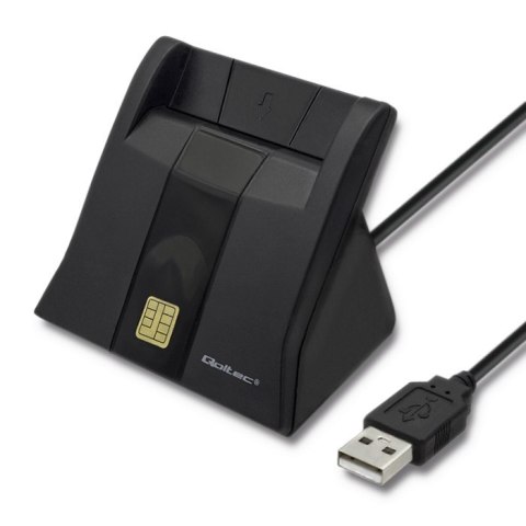 Qoltec Inteligentny czytnik chipowych kart ID |USB 2.0|Plug&Play