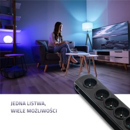 Qoltec Listwa antyprzepięciowa | wł. QS | 7 gniazd | 1.5m