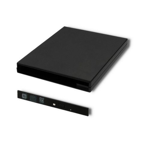 Qoltec Obudowa/kieszeń na napęd optyczny CD/DVD SATA | USB 2.0 | 9.5mm Qoltec Obudowa/kieszeń na napęd optyczny CD/DVD SATA | USB 2.0 | 9.5mm