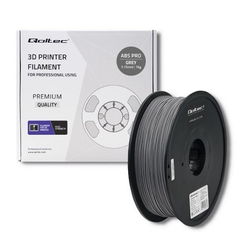 Qoltec Profesjonalny filament do druku 3D | ABS PRO | 1.75mm | 1kg | Grey Qoltec Profesjonalny filament do druku 3D | ABS PRO | 1.75mm | 1kg | Grey