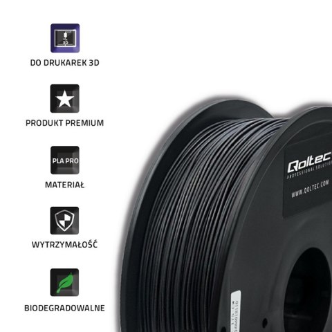 Qoltec Profesjonalny filament do druku 3D | PLA PRO | 1.75mm | 1kg | Black Qoltec Profesjonalny filament do druku 3D | PLA PRO | 1.75mm | 1kg | Black