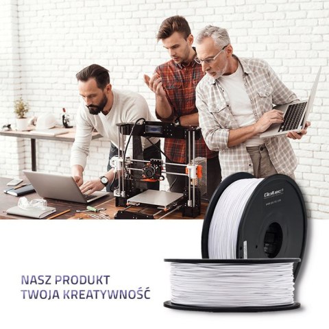 Qoltec Profesjonalny filament do druku 3D | PLA PRO | 1.75mm | 1kg | Cold White Qoltec Profesjonalny filament do druku 3D | PLA PRO | 1.75mm | 1kg | Cold White