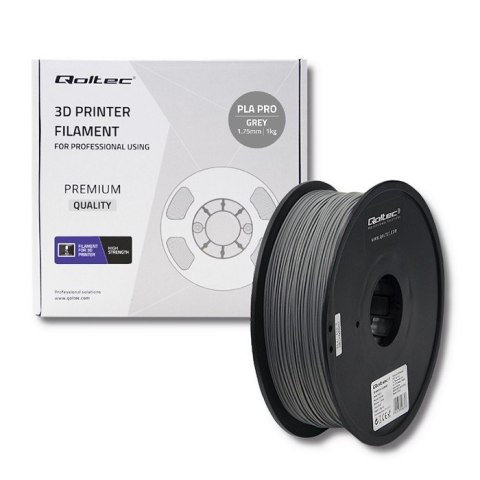 Qoltec Profesjonalny filament do druku 3D | PLA PRO | 1.75mm | 1kg | Grey Qoltec Profesjonalny filament do druku 3D | PLA PRO | 1.75mm | 1kg | Grey