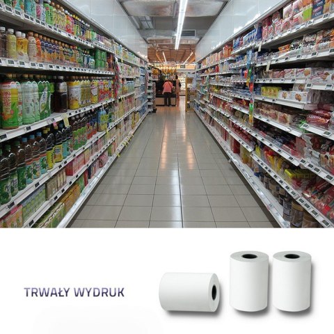 Qoltec Rolka termiczna 57 x 15 | 55g/m2 | 10szt. | BPA free Qoltec Rolka termiczna 57 x 15 | 55g/m2 | 10szt. | BPA free