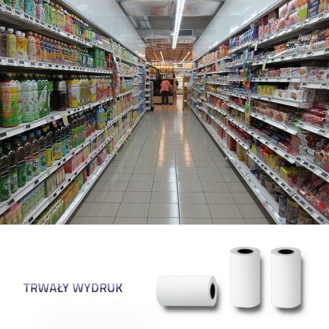 Qoltec Rolka termiczna 57 x 7 | 55g/m2 | 10szt. | BPA free Qoltec Rolka termiczna 57 x 7 | 55g/m2 | 10szt. | BPA free