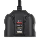 Qoltec Samochodowy rozdzielacz gniazda zapalniczki 12-24V | 34W | 2.4A | 2xUSB | USB QC 3.0 | 2x gniazdo zapalniczki+0,9m Qoltec Samochodowy rozdzielacz gniazda zapalniczki 12-24V | 34W | 2.4A | 2xUSB | USB QC 3.0 | 2x gniazdo zapalniczki+0,9m