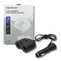 Qoltec Samochodowy rozdzielacz gniazda zapalniczki 12-24V | 34W | 2.4A | 2xUSB | USB QC 3.0 | 2x gniazdo zapalniczki+0,9m Qoltec Samochodowy rozdzielacz gniazda zapalniczki 12-24V | 34W | 2.4A | 2xUSB | USB QC 3.0 | 2x gniazdo zapalniczki+0,9m