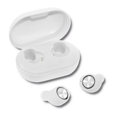 Qoltec Słuchawki bezprzewodowe Twins Stereo | PowerBank | BT5.0 | Super Bass | Białe Qoltec Słuchawki bezprzewodowe Twins Stereo | PowerBank | BT5.0 | Super Bass | Białe