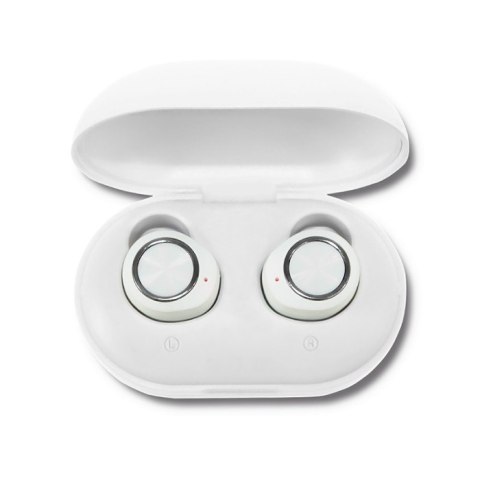 Qoltec Słuchawki bezprzewodowe Twins Stereo | PowerBank | BT5.0 | Super Bass | Białe Qoltec Słuchawki bezprzewodowe Twins Stereo | PowerBank | BT5.0 | Super Bass | Białe