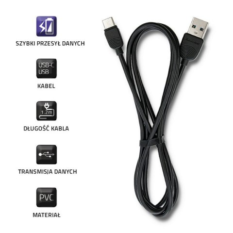 Qoltec Ultra szybki kabel do przesyłu danych USB typ C | USB 2.0 A | 1.2m Qoltec Ultra szybki kabel do przesyłu danych USB typ C | USB 2.0 A | 1.2m