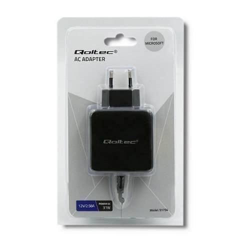 Qoltec Zasilacz do Microsoft Surface Pro 3/4 31W | 12V | 2.58A | +kabel zasilajacy Qoltec Zasilacz do Microsoft Surface Pro 3/4 31W | 12V | 2.58A | +kabel zasilajacy