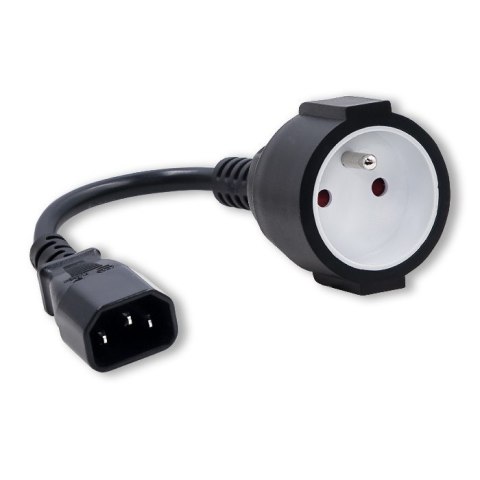Qoltec Adapter IEC 320 C14/ FRENCH | 0.15m Qoltec Adapter IEC 320 C14/ FRENCH | 0.15m