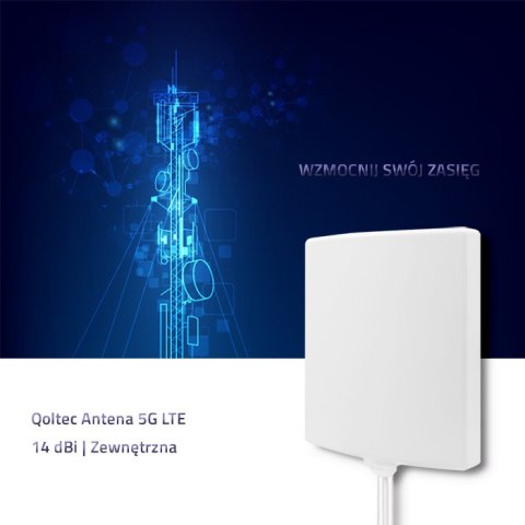 Qoltec Antena 5G | 14 dBi| Zewnętrzna