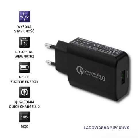 Qoltec Bezprzewodowa ładowarka indukcyjna 10W + Ładowarka sieciowa 18W | 5V | 3A | Qualcomm Quick Charge 3.0 Qoltec Bezprzewodowa ładowarka indukcyjna 10W + Ładowarka sieciowa 18W | 5V | 3A | Qualcomm Quick Charge 3.0
