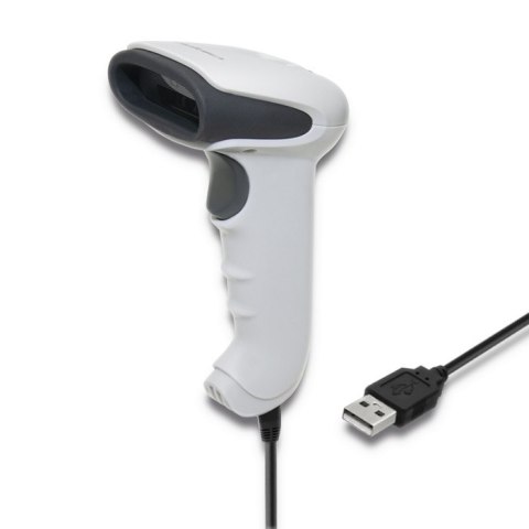 Qoltec Czytnik kodów kreskowych 1D | CCD | USB | Biały Qoltec Czytnik kodów kreskowych 1D | CCD | USB | Biały