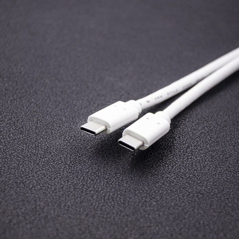 Qoltec Kabel USB 3.1 typ C męski | USB 3.1 typ C męski | 1m | Biały Qoltec Kabel USB 3.1 typ C męski | USB 3.1 typ C męski | 1m | Biały