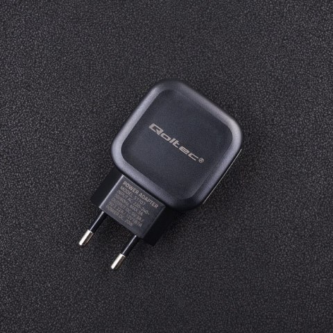 Qoltec Ładowarka sieciowa 20W | PD + Kabel USB typ C męski | USB typ C męski | 1m Qoltec Ładowarka sieciowa 20W | PD + Kabel USB typ C męski | USB typ C męski | 1m
