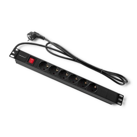 Qoltec Listwa zasilająca do szafy RACK 1U | 16A | PDU | 6xSCHUKO | 2m Qoltec Listwa zasilająca do szafy RACK 1U | 16A | PDU | 6xSCHUKO | 2m