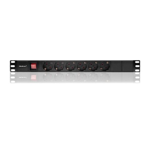 Qoltec Listwa zasilająca do szafy RACK 1U | 16A | PDU | 6xSCHUKO | 2m Qoltec Listwa zasilająca do szafy RACK 1U | 16A | PDU | 6xSCHUKO | 2m