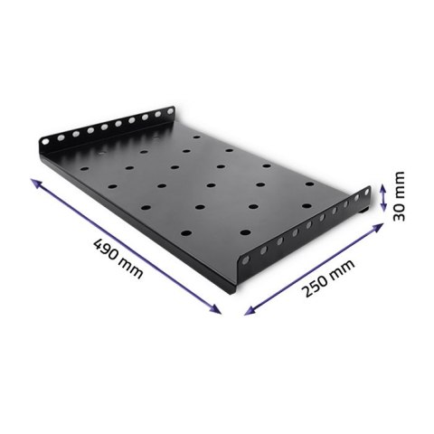 Qoltec Półka do szafy RACK stała | 490*250 Qoltec Półka do szafy RACK stała | 490*250