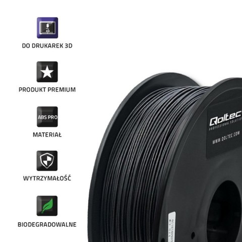 Qoltec Profesjonalny filament do druku 3D | ABS PRO | 1.75mm | 1 kg | Black Qoltec Profesjonalny filament do druku 3D | ABS PRO | 1.75mm | 1 kg | Black